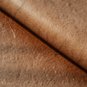 Mushroom leather sustainable material made from mycelium, showing the natural texture and appearance of the eco-friendly vegan leather alternative (2)