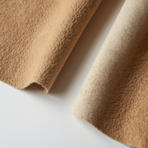 Mushroom leather sustainable material made from mycelium, showing the natural texture and appearance of the eco-friendly vegan leather alternative (3)