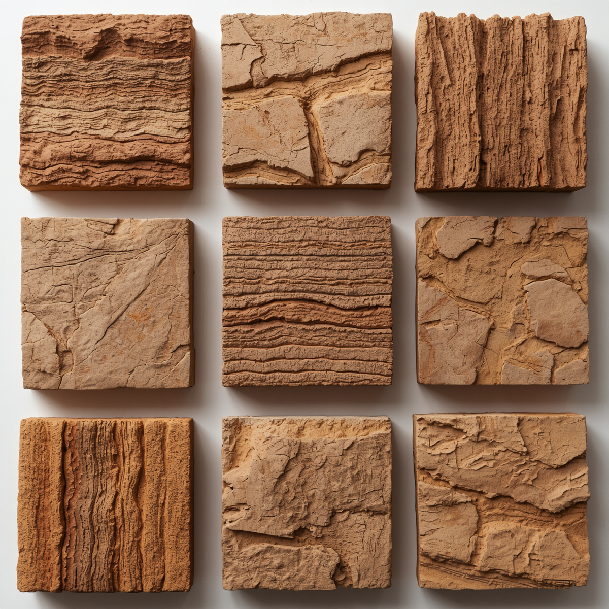 Rammed earth blocks