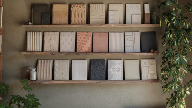 clayworks_sample clay tiles shown at its shop