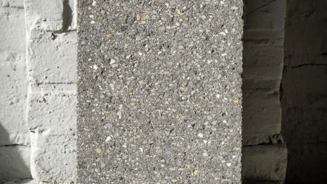 Biolith biocement tile grown by Biomason using microorganisms, a zero-carbon alternative to traditional concrete and ceramics.