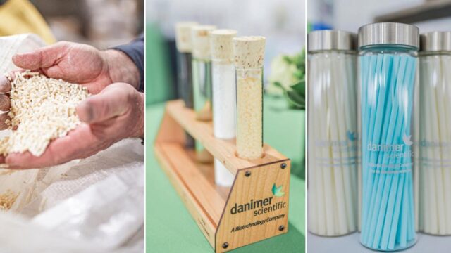 Nodax PHA raw biopolymer resin pellets by Danimer Scientific, a 100% marine biodegradable and home compostable alternative to conventional plastics.