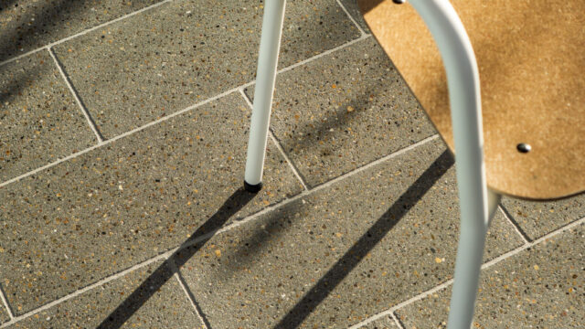 Mimmik Tile interior wall and floor finish, an unfired biocement tile grown using bacteria by FRONT and Biomason.