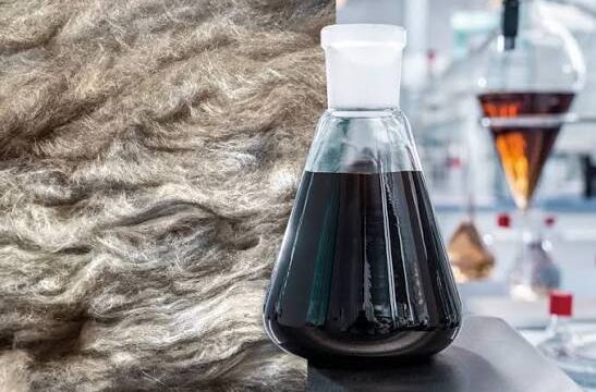Engineered wood panels bonded with NeoLigno by Stora Enso, a 100% bio-based, formaldehyde-free and isocyanate-free kraft lignin resin.