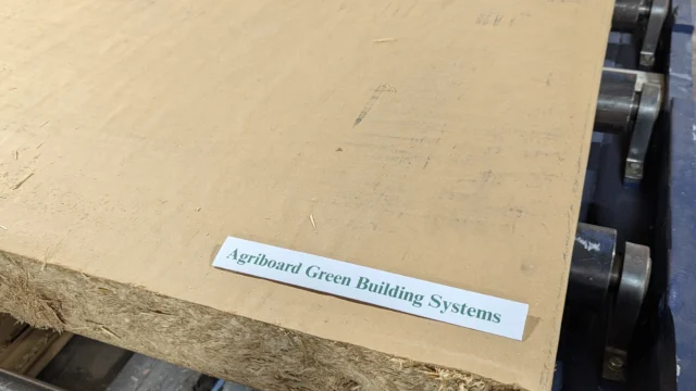 Agriboard compressed wheat straw SIPs