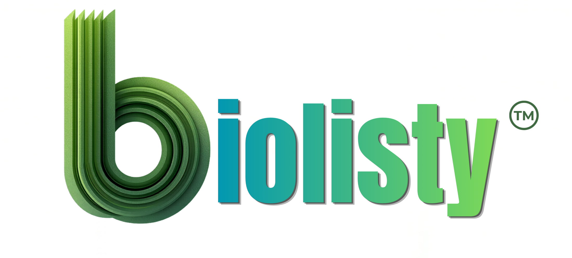 Biolisty-logo-trademark- b letter in big layers and the rest